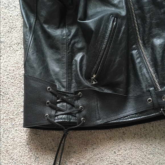 Harley Davidson Jacket Black Leather Mens Biker - Picture 4 of 8